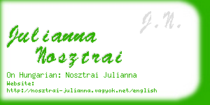 julianna nosztrai business card